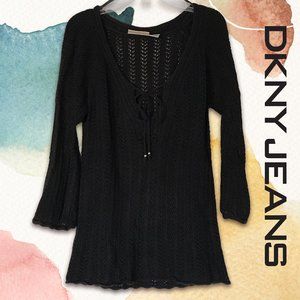 DKNY Jeans 3/4 Sleeve Sweater 🖤🤍